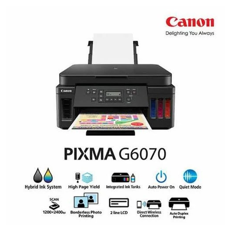 Canon PIXMA G6070 Colour All-in-one Inkjet Printer, A4