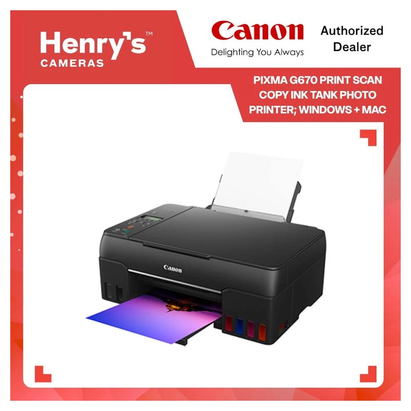 Canon Pixma G670 All-in-One 6-Colour Inktank Printer, Wi-Fi